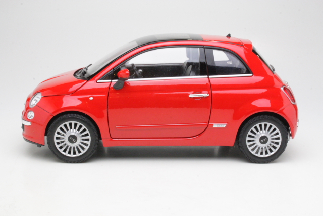 Fiat 500 2007, punainen - Sulje napsauttamalla kuva