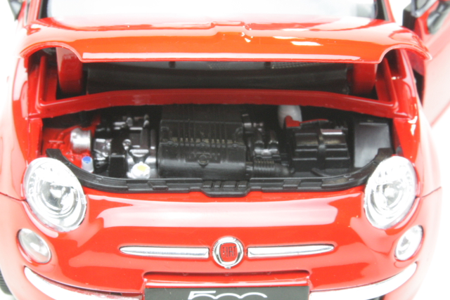 Fiat 500 2007, punainen - Sulje napsauttamalla kuva
