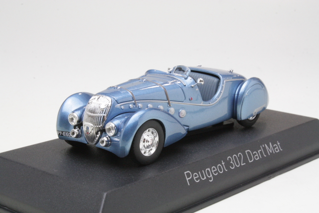 Peugeot 302 Darl'mat Roadster 1937, sininen - Sulje napsauttamalla kuva