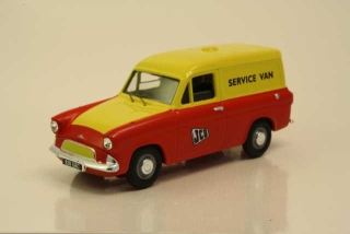 Ford Anglia Van JCB, punainen/keltainen - Sulje napsauttamalla kuva