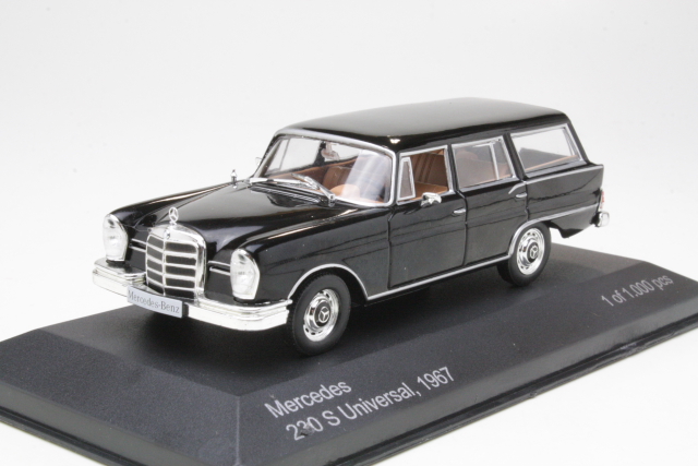 Mercedes 230S Universal 1967, musta - Sulje napsauttamalla kuva