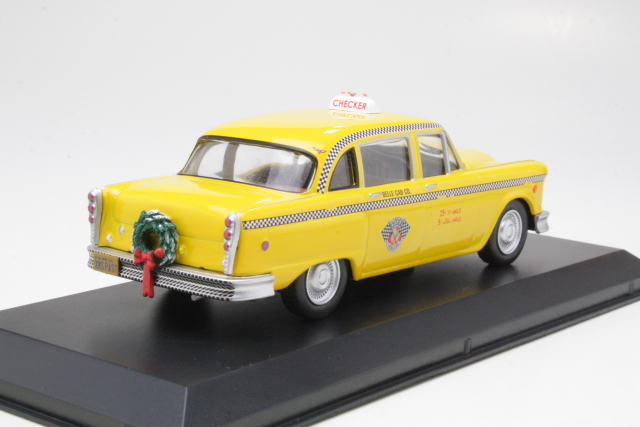 Checker Taxi 1978, keltainen "Scrooged 1988" - Sulje napsauttamalla kuva