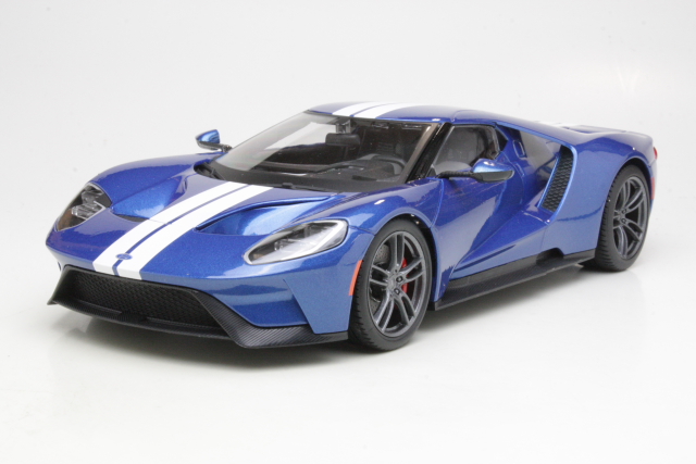 Ford GT 2017, sininen/valkoiset raidat - Sulje napsauttamalla kuva