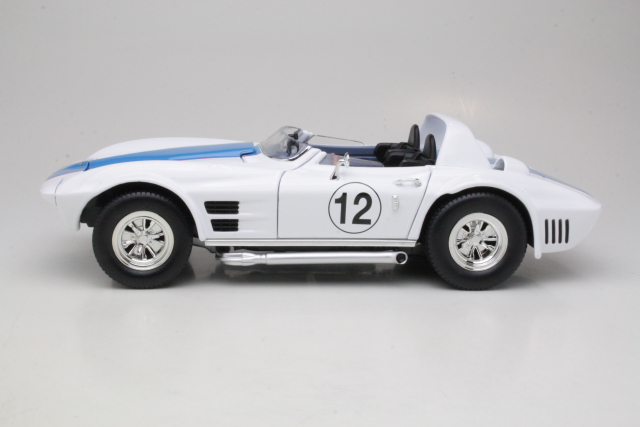 Chevrolet Corvette C2 Grand Sport 1964, valkoinen/sininen, no.12 - Sulje napsauttamalla kuva