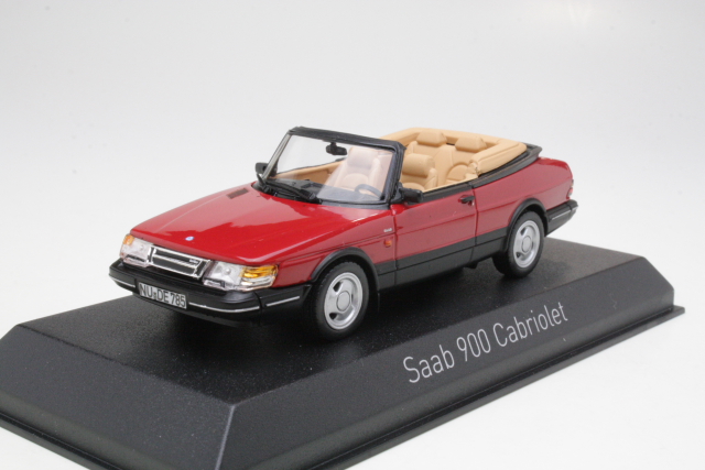 Saab 900 Turbo 16 Cabriolet 1992, punainen - Sulje napsauttamalla kuva