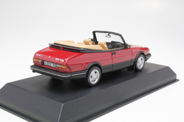 Saab 900 Turbo 16 Cabriolet 1992, punainen - Sulje napsauttamalla kuva