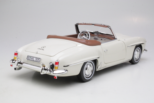 Mercedes 190SL (w121) 1957, kermanvalkoinen