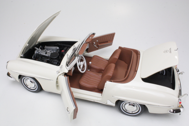 Mercedes 190SL (w121) 1957, kermanvalkoinen