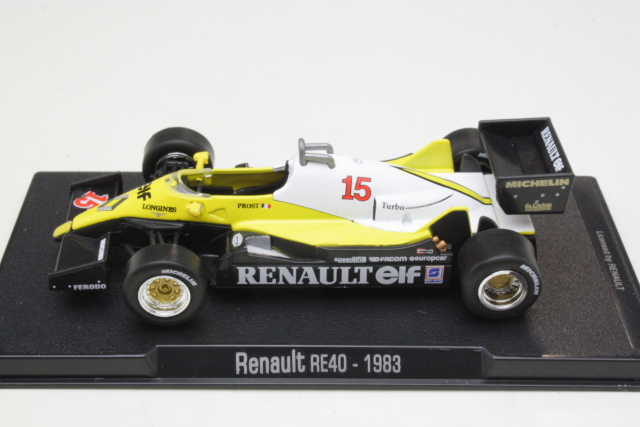 Renault RE40, F1 1983, A.Prost, no.15 - Sulje napsauttamalla kuva