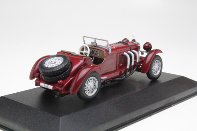 Mercedes SSK 1928, tummanpunainen - Sulje napsauttamalla kuva