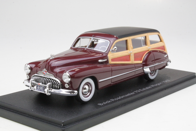 Buick Roadmaster 79 Estate Wagon 1947, tummanpunaine/puukyljet