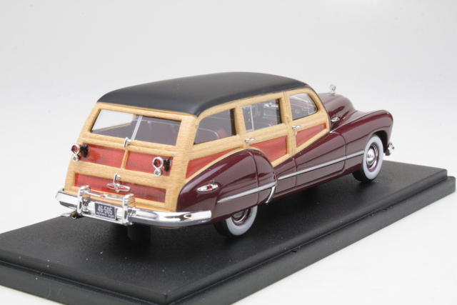 Buick Roadmaster 79 Estate Wagon 1947, tummanpunaine/puukyljet