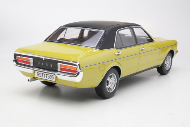 Ford Granada Mk1 2.3 LS 1975, keltainen/musta