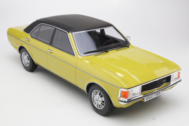 Ford Granada Mk1 2.3 LS 1975, keltainen/musta