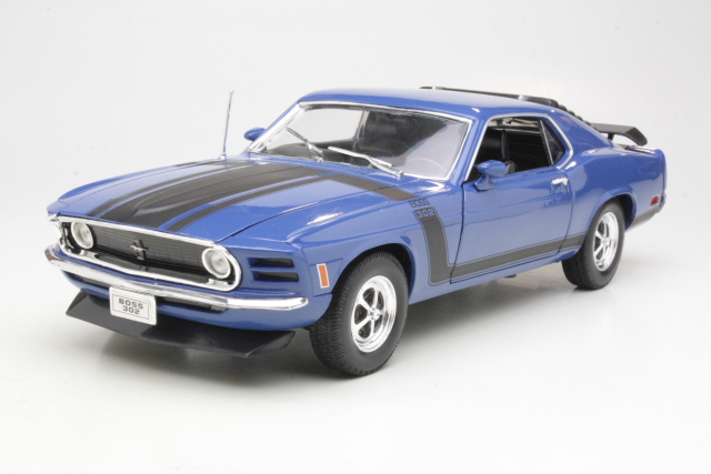 Ford Mustang Boss 1970, tummansininen - Sulje napsauttamalla kuva