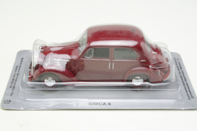 Simca 8 1939, tummanpunainen - Sulje napsauttamalla kuva