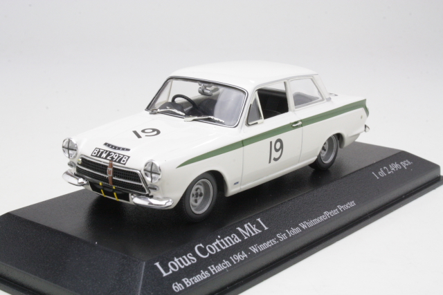 Ford Cortina Lotus Mk1, 6h Brands Hatch 1964, W.Procter, no.19