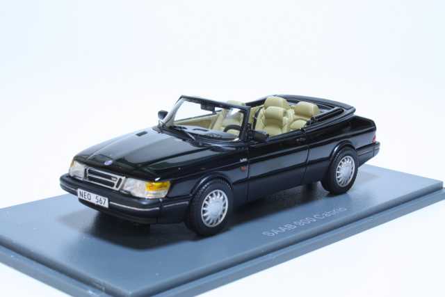 Saab 900 Cabriolet 1987, musta