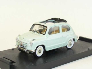 Fiat 600 Cabriolet 1956, vaaleanvihreä - Sulje napsauttamalla kuva