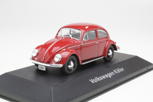 VW Beetle, tummanpunainen - Sulje napsauttamalla kuva