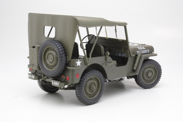 Willys Jeep U.S. Army "closed", mattavihreä - Sulje napsauttamalla kuva