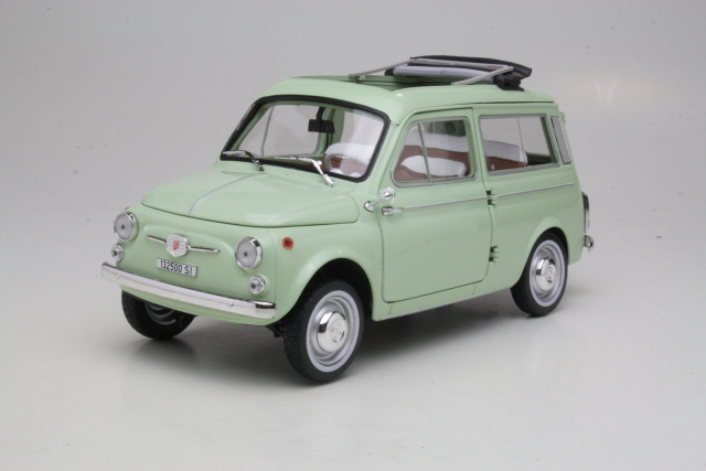 Fiat 500 Giardiniera 1962, vaaleanvihreä - Sulje napsauttamalla kuva