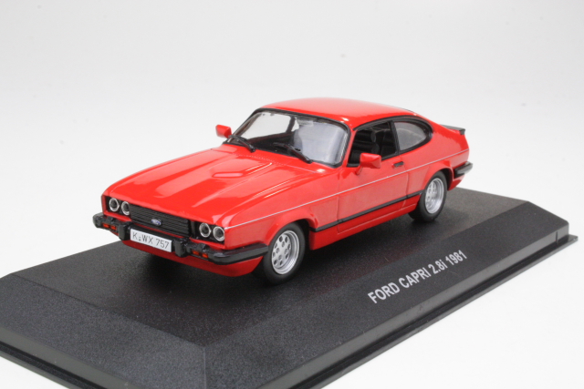 Ford Capri Mk3 2.8i 1981, punainen - Sulje napsauttamalla kuva