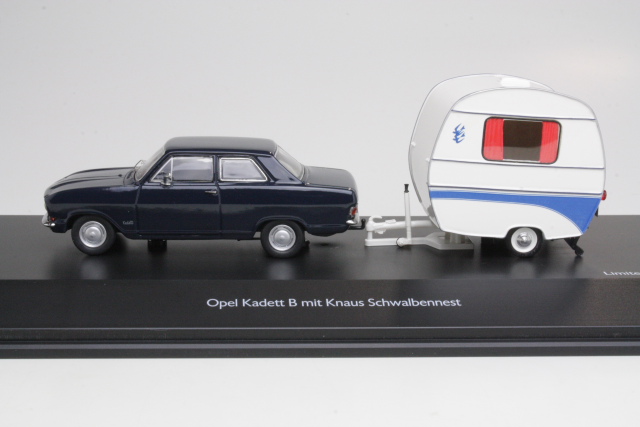 Opel Kadett B + Knaus Schwalbennest asuntovaunu - Sulje napsauttamalla kuva
