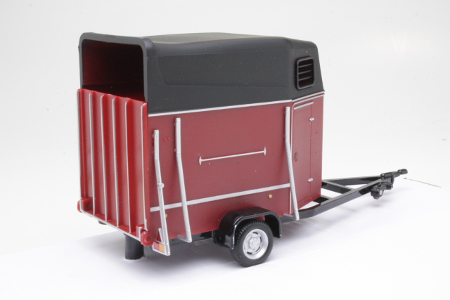 Horse Trailer With Horse, red/black