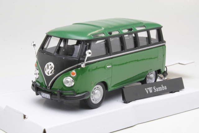 VW T1 Samba Bus, vihreä/musta - Sulje napsauttamalla kuva