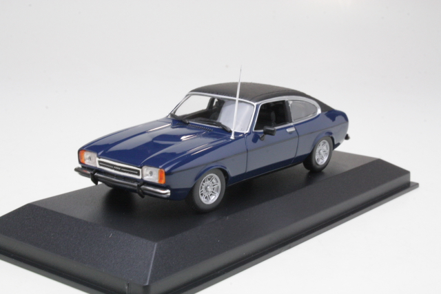 Ford Capri Mk2 1974, tummansininen - Sulje napsauttamalla kuva