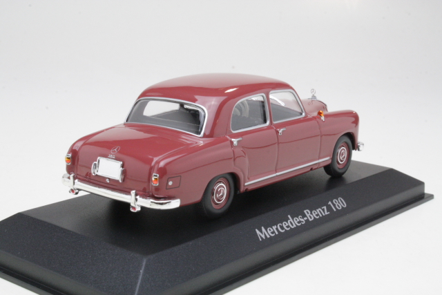 Mercedes 180 (w120) 1955, tummanpunainen - Sulje napsauttamalla kuva