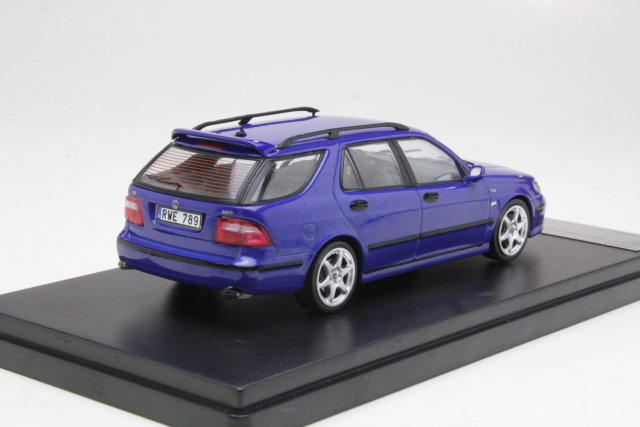 Saab 9-5 Sport Combi Aero 2002, blue - Click Image to Close