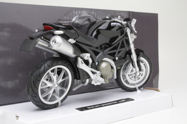 Ducati Monster 1100 2010, musta - Sulje napsauttamalla kuva