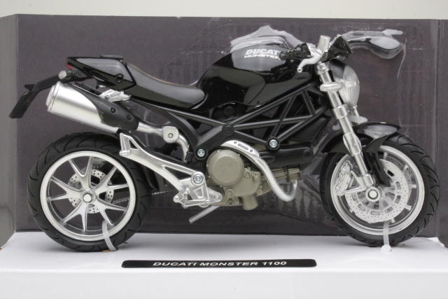 Ducati Monster 1100 2010, musta - Sulje napsauttamalla kuva