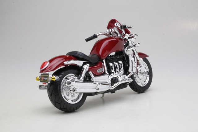 Triumph Rocket III 2009, tummanpunainen - Sulje napsauttamalla kuva