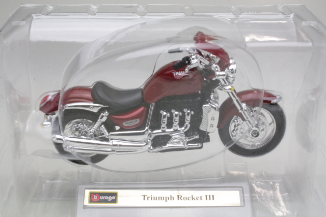 Triumph Rocket III 2009, tummanpunainen - Sulje napsauttamalla kuva