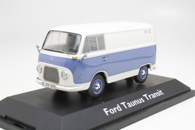 Ford Taunus Transit Kastenwagen, valkoinen/sininen - Sulje napsauttamalla kuva