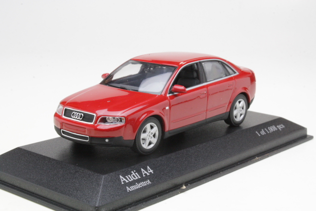 Audi A4 2000, punainen - Sulje napsauttamalla kuva