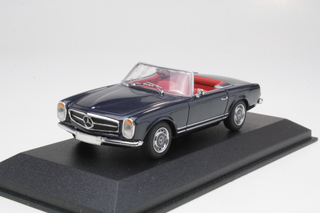 Mercedes 280SL (w113), tummansininen - Sulje napsauttamalla kuva