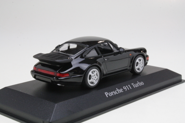 Porsche 911 Turbo (964) 1990, black - Click Image to Close
