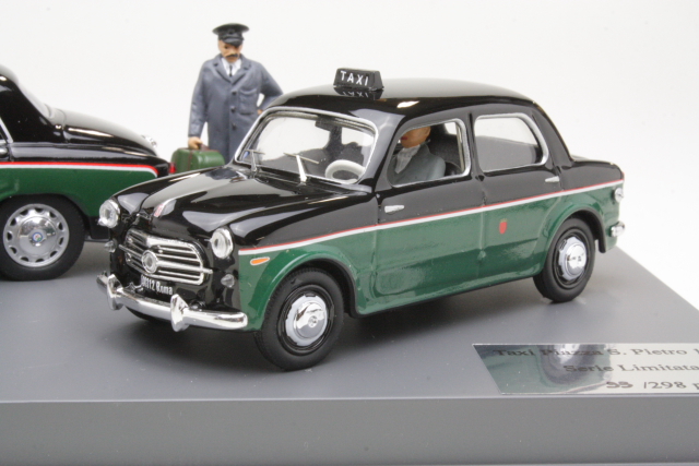 Set Taxi Piazza San Pietro Roma 1959 (Fiat 1100/Alfa Romeo 1900) - Sulje napsauttamalla kuva