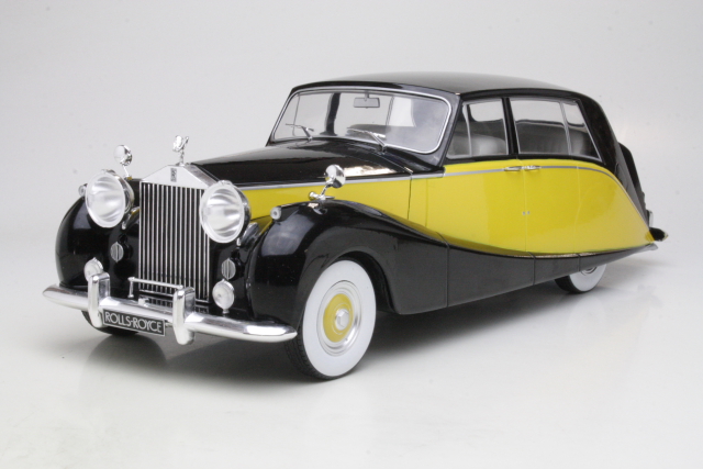 Rolls Royce silver Wraith Empress by Hooper 1956, black/yellow