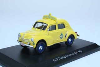 Renault 4CV Touring Secours Belge 1958, keltainen - Sulje napsauttamalla kuva