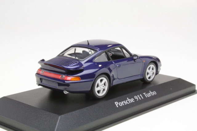 Porsche 911 Turbo S (993) 1997, blue - Click Image to Close