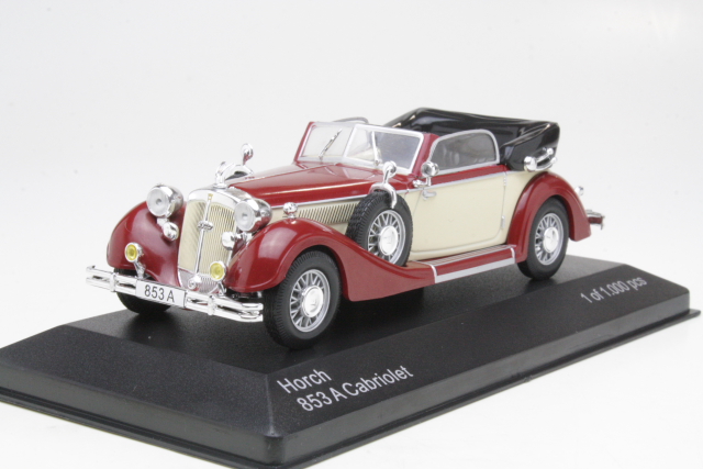 Horch 853A Convertible 1938, dark red/beige - Click Image to Close