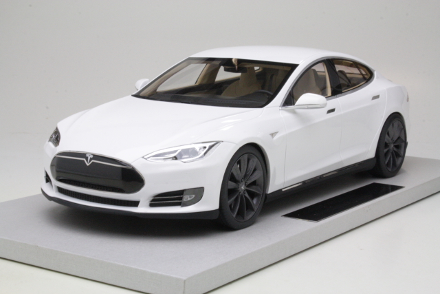 Tesla Model S 2012, valkoinen - Sulje napsauttamalla kuva