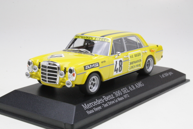 Mercedes 300SEL 6.8 AMG, Test Drive LeMans 1972, H.Heyer, no.48 - Sulje napsauttamalla kuva