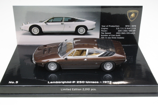 Lamborghini Urraco 1972, ruskea - Sulje napsauttamalla kuva