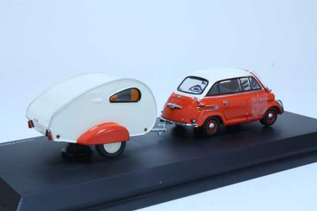 BMW 600 + Asuntovaunu, punainen/valkoinen